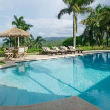 Pool and Patio with View of Montego Bay